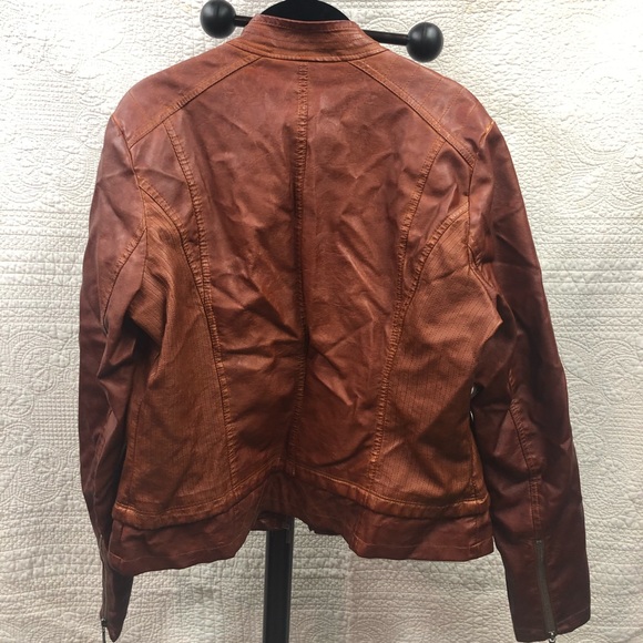 Bernardo Collection Rust Moto Jacket size L - Picture 8 of 8